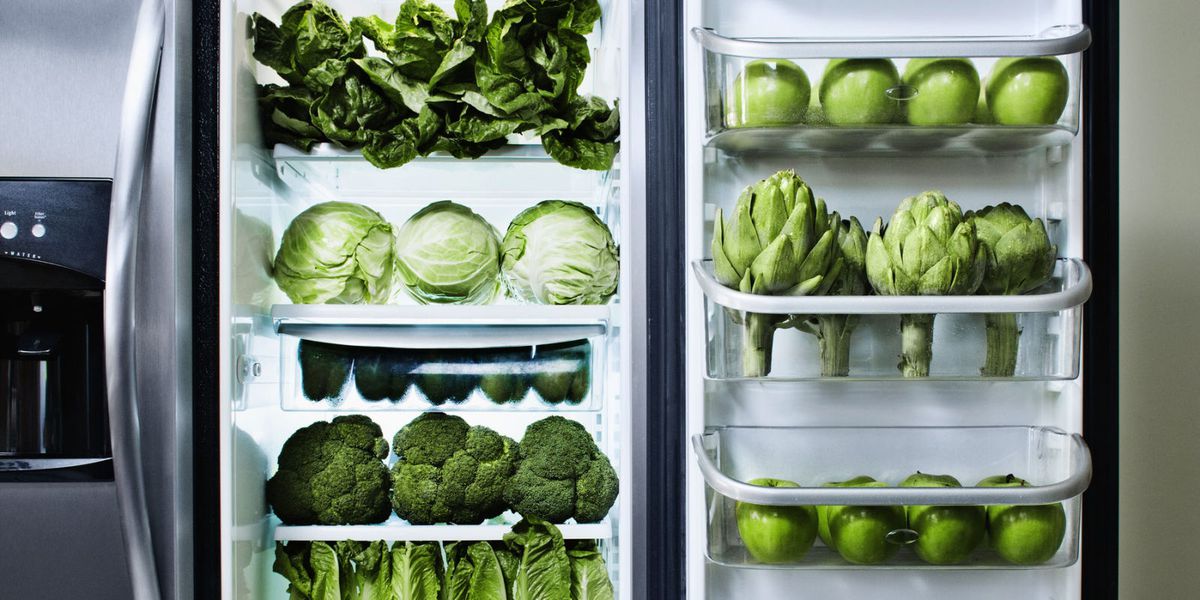 Verduras na geladeira