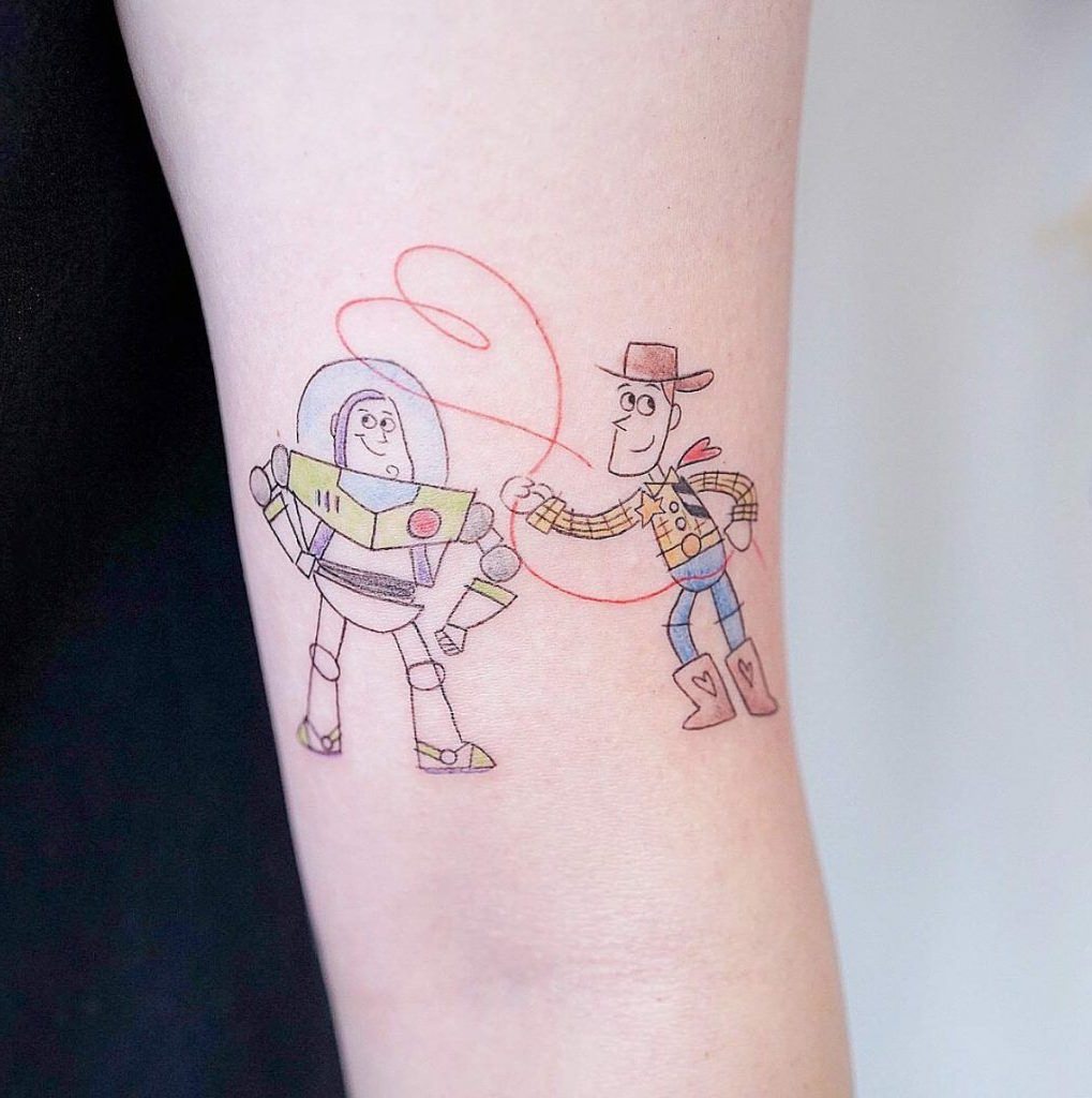 Tatuagem feminina Toy Story