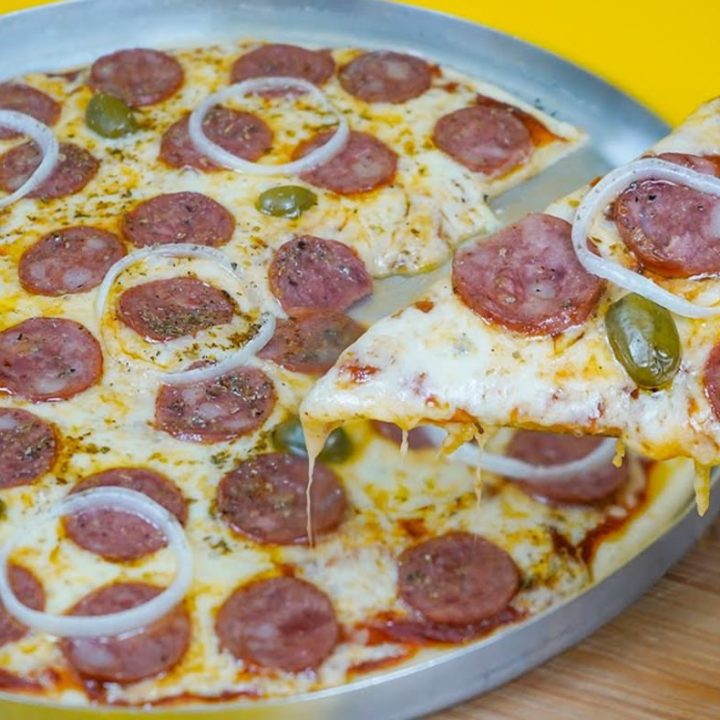 Receita de uma pizza de liquidificador: