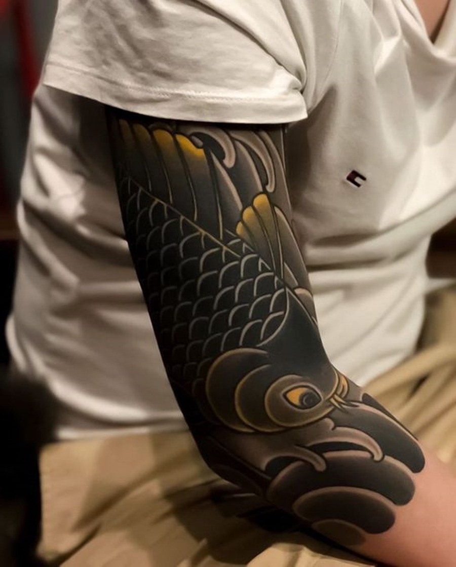 Tatuagem oriental de carpa